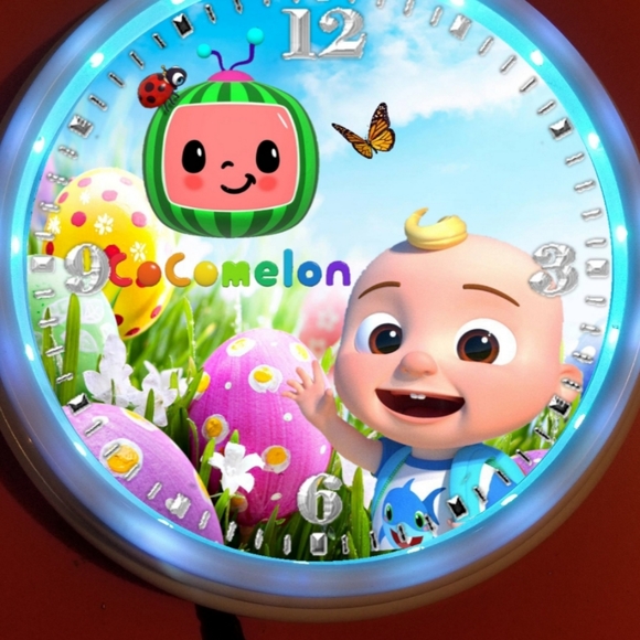 Coco melon kid led lights clock
